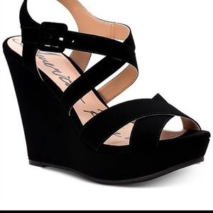 American Rag Black Wedge Heels Size 8.5